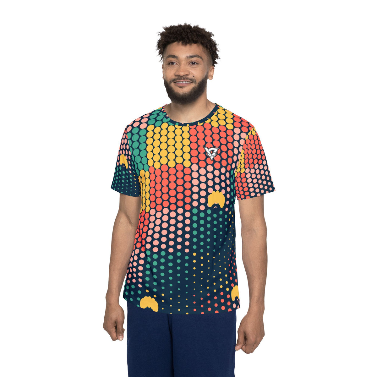 Yoga Coral Reef Halftone Pulse Men's Sports Jersey