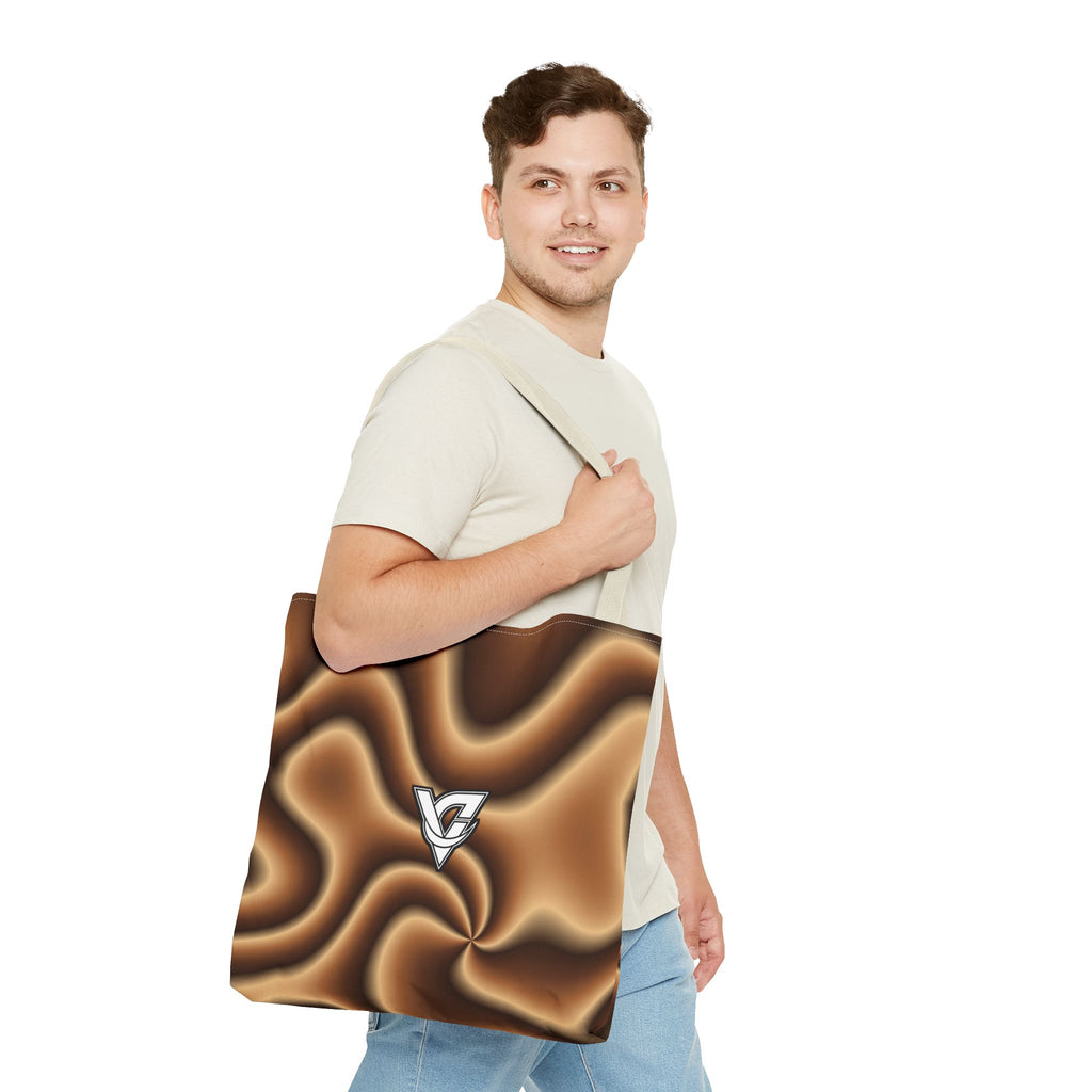 Chestnut Tie-Dye Tote Bag — All-Over Print Gym & Everyday Tote