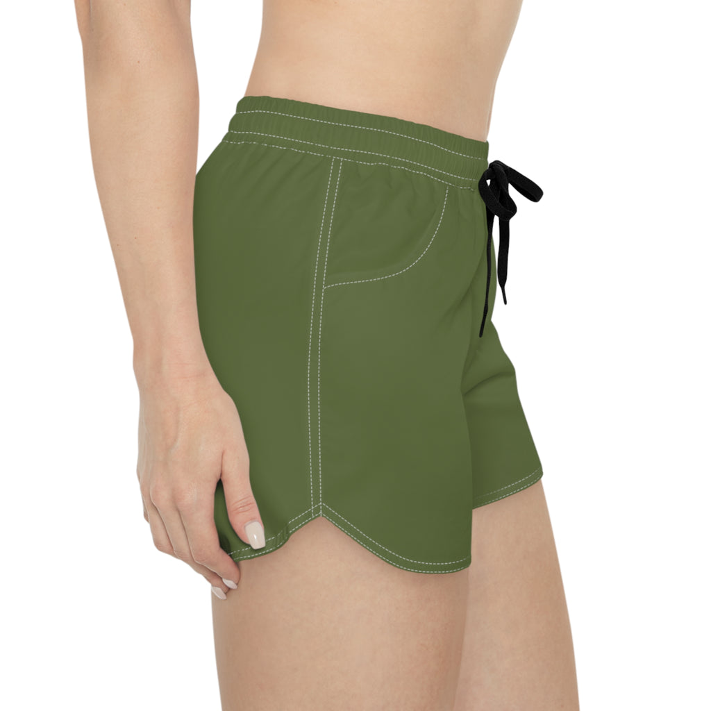 Women's Multipurpose Athletic Shorts with Pockets | Olive Green Essential