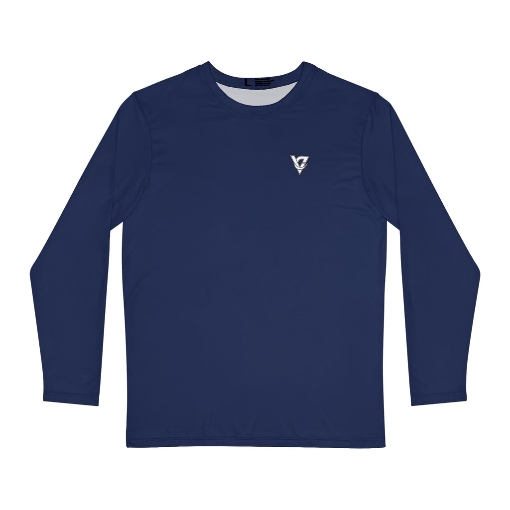 Midnight Navy Essential Men's Long Sleeve Athletic Shirt