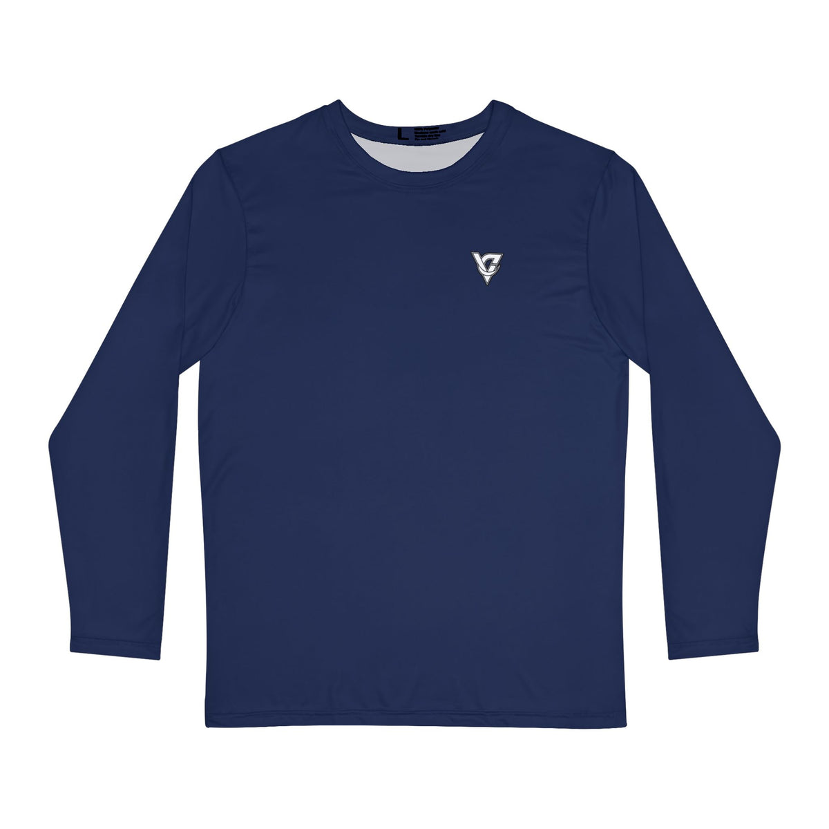 Midnight Navy Essential Men's Long Sleeve Athletic Shirt