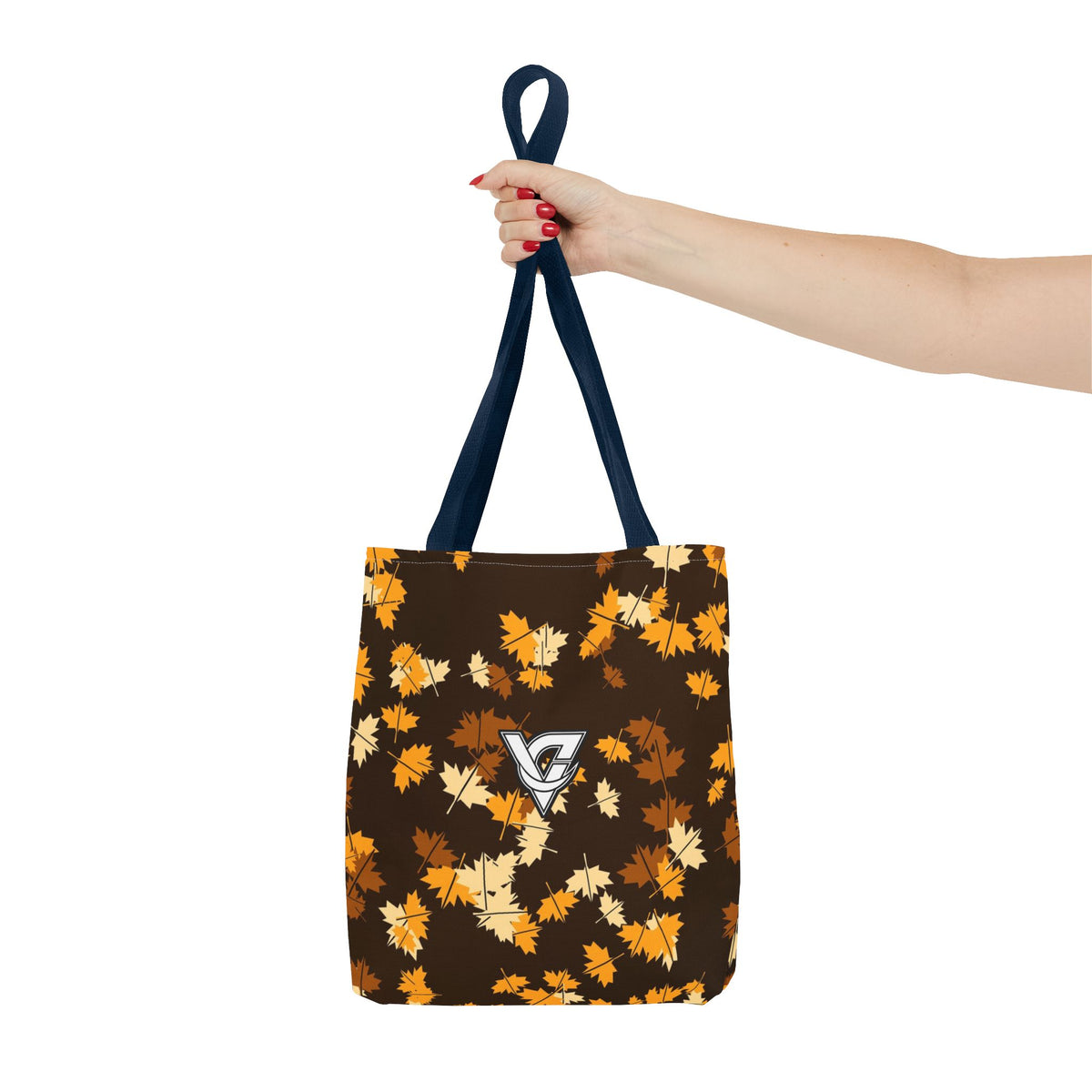 Amber Falling Leaves Tote Bag — All-Over Print Gym & Everyday Tote