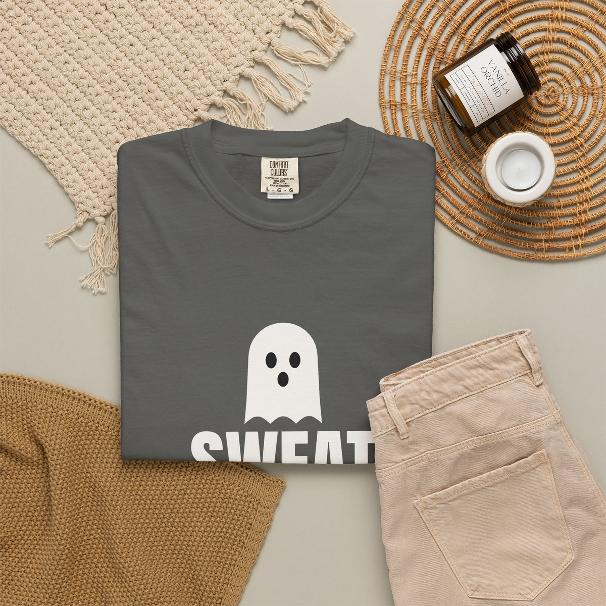 Sweat & Spells | Women's Halloween Garment-Dyed Graphic Tee