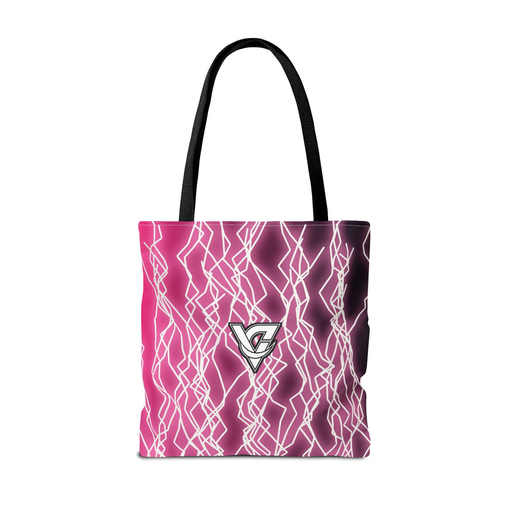 Hot Pink Lightning Tote Bag — All-Over Print Gym & Everyday Tote