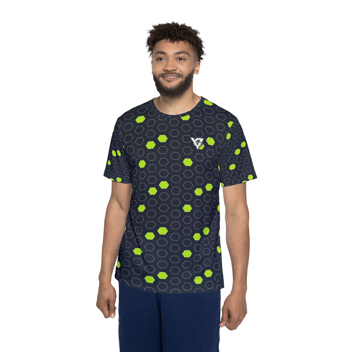 Soccer Volt Night Hex Pitch Men's Sports Jersey