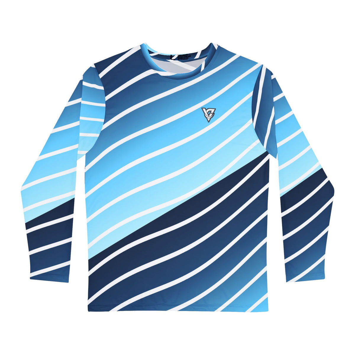 Arctic Ripple Men's Long Sleeve Athletic Shirt