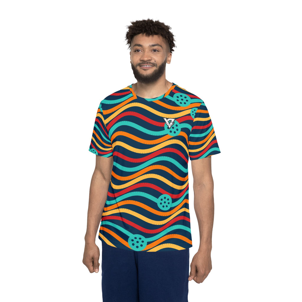 Pickleball Tropic Heat Wave Rider Men's Sports Jersey