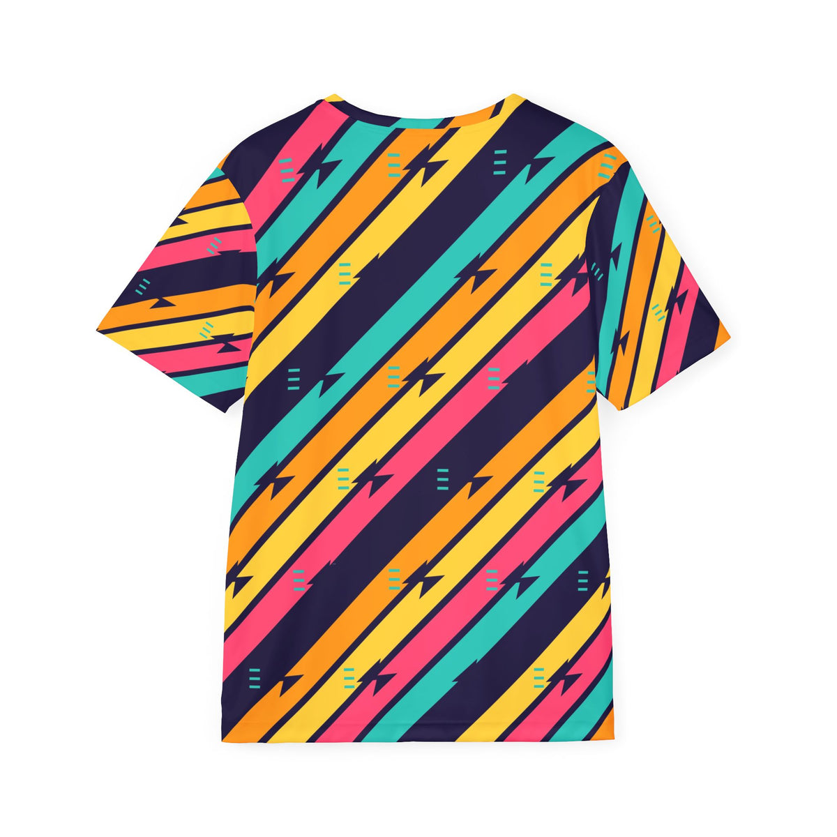 Running Electric Mango Stripe Surge Men's Sports Jersey