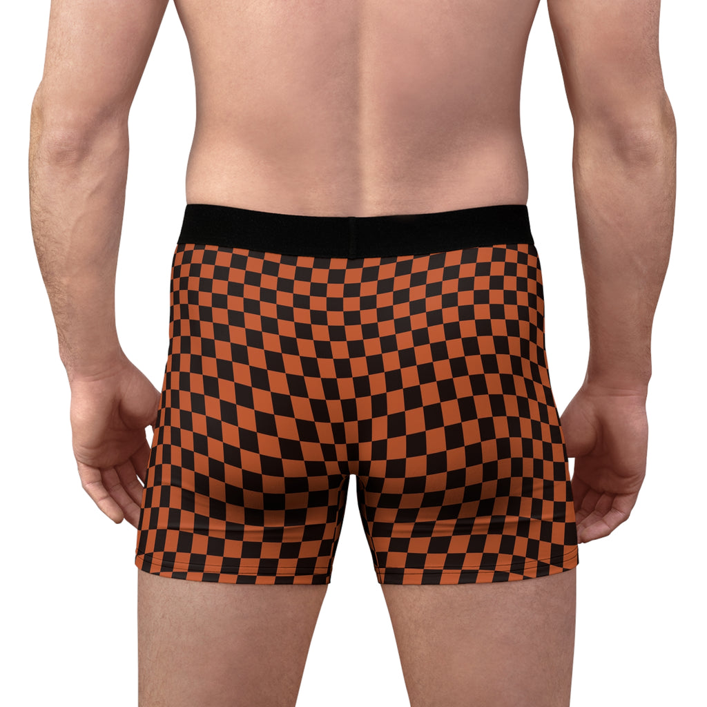 Auburn Warp Check Men's Boxer Briefs — Performance Underwear