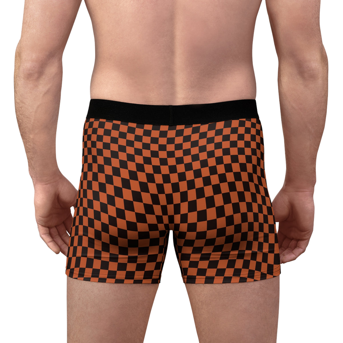 Auburn Warp Check Men's Boxer Briefs — Performance Underwear