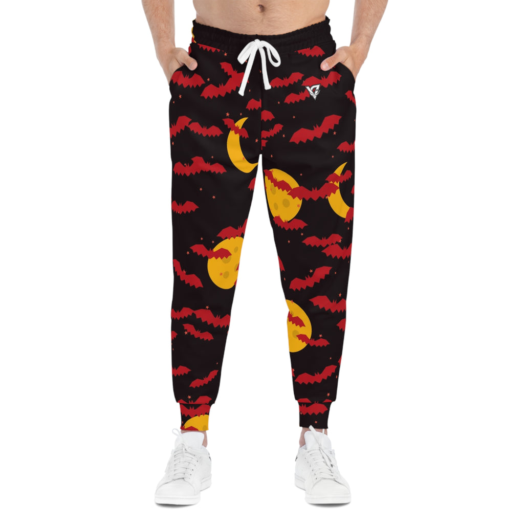 Halloween Blood Moon Bat Swarm Women's Joggers – All-Over Print Athletic Jogger Pants