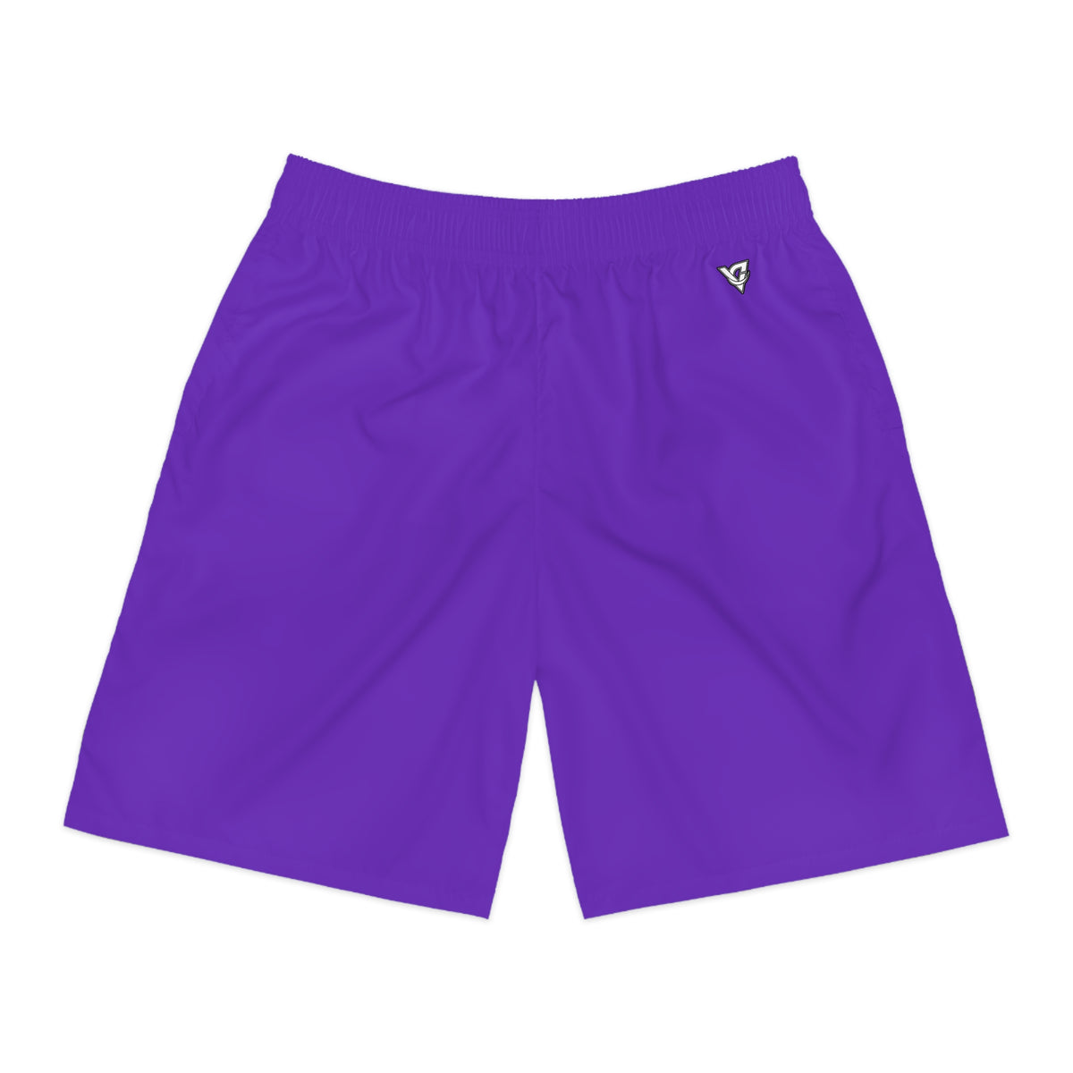 Vantacore Solid Purple Men's Athletic Shorts with Pockets