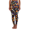 Halloween Midnight Pumpkin Spooky Mix High-Waisted Yoga Leggings