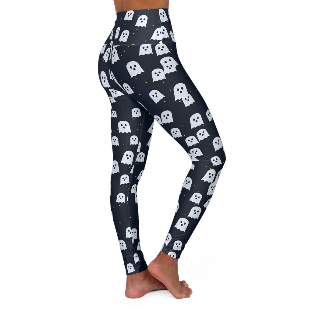 Halloween Ghostly Night Ghost Parade High-Waisted Yoga Leggings
