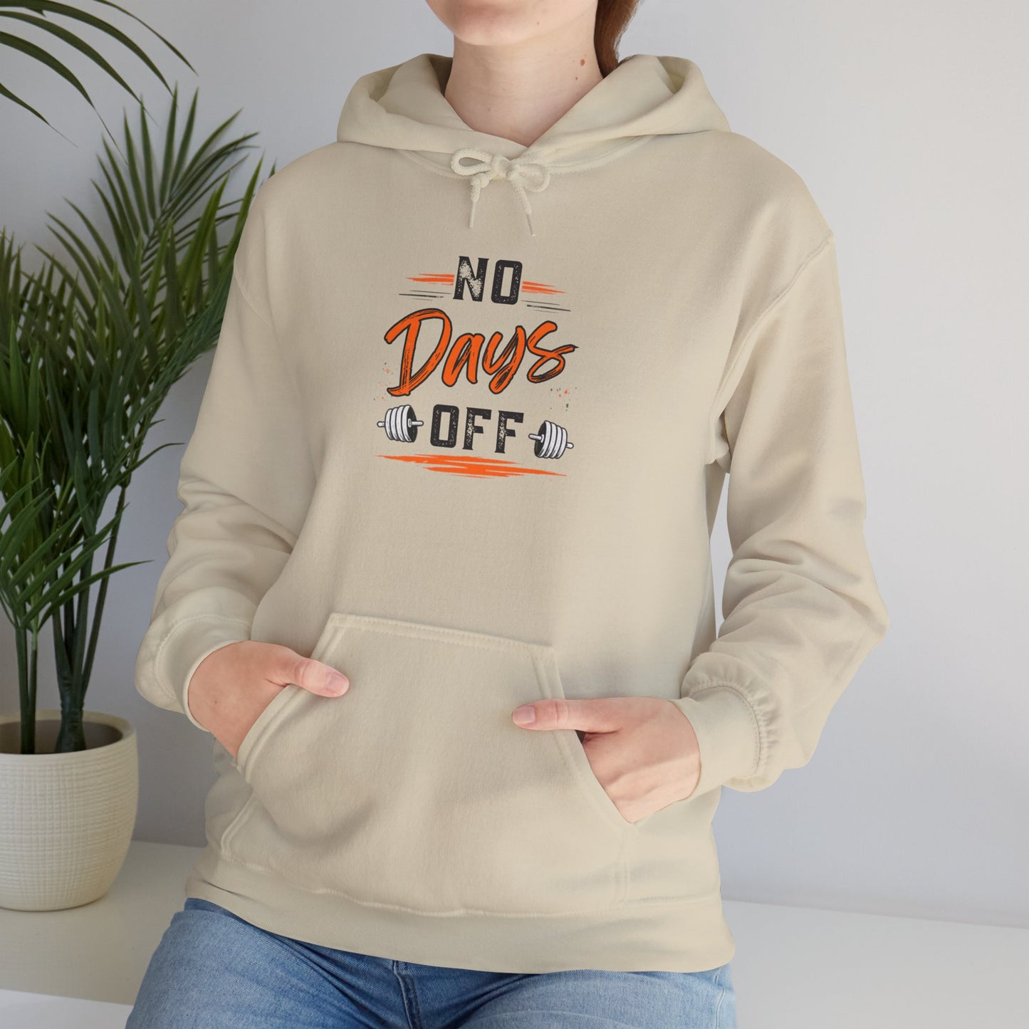 No Days Off | Heavy Hooded Sweatshirt