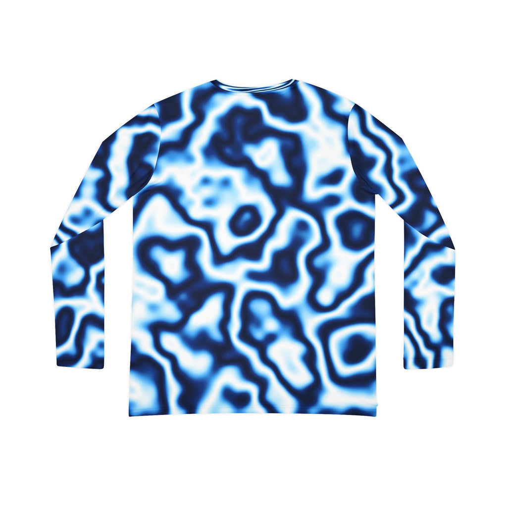 Ocean Marble Women's Long Sleeve V-Neck Athletic Top