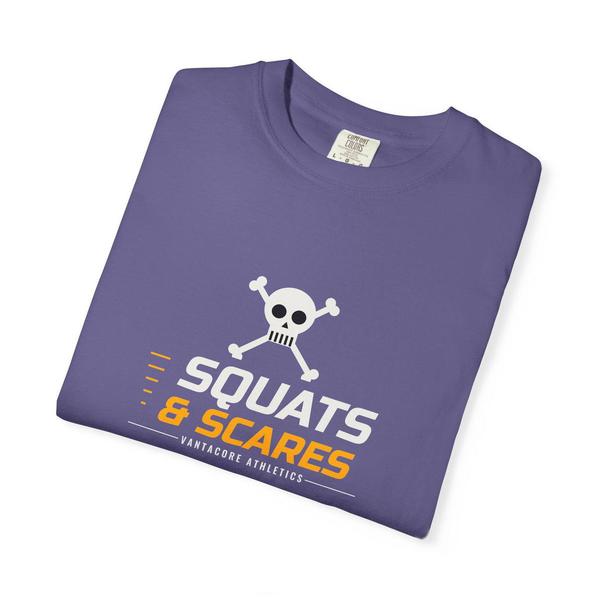 Squats & Scares | Women's Halloween Garment-Dyed Graphic Tee