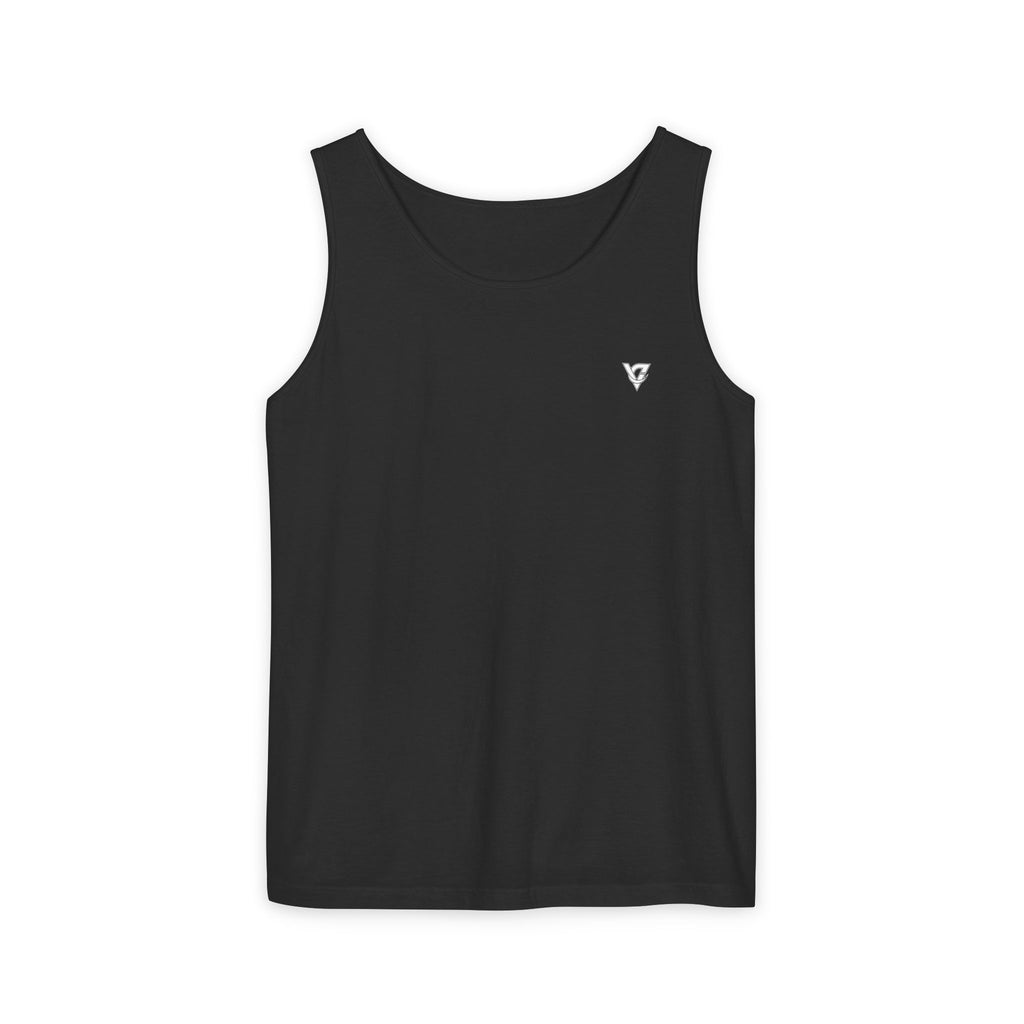 Minimal Geometric Triangle Logo Tank Top | Chest Emblem