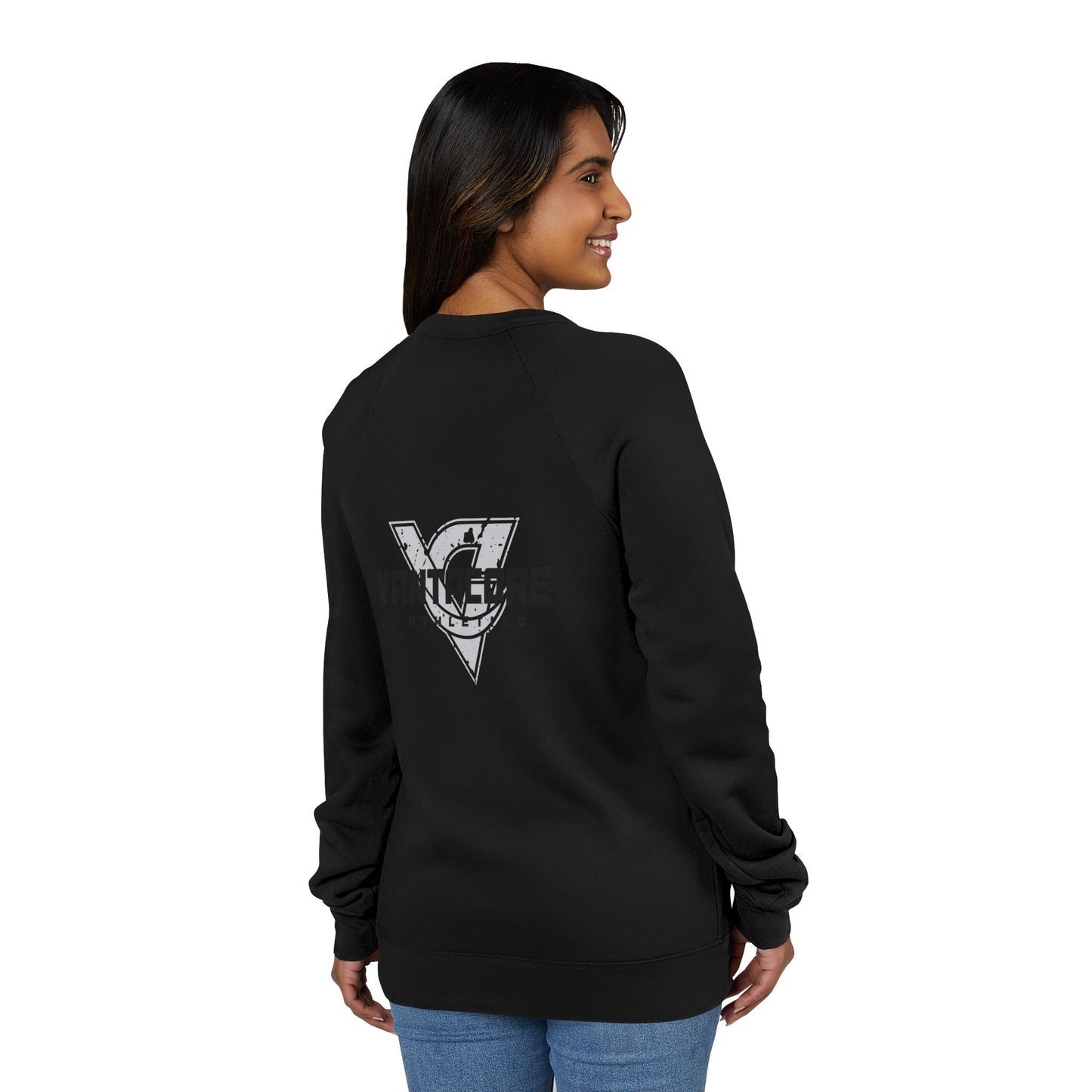 Motivational Raglan Sweatshirt — "Show Up. Work Hard. Repeat." Crewneck