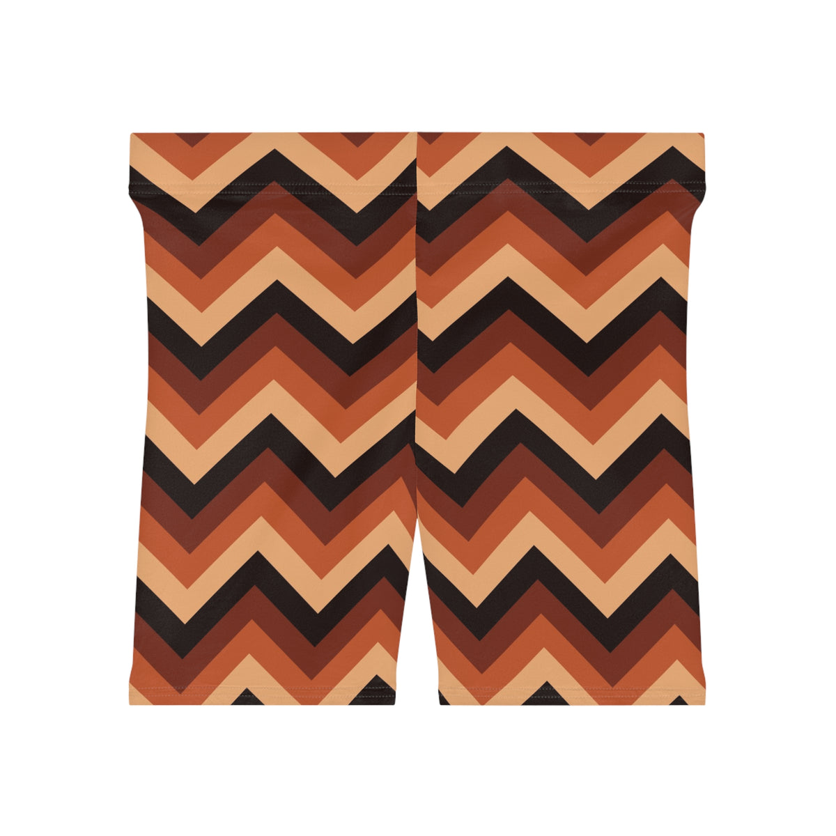 Auburn Chevron Women's Biker Shorts — High-Waist Workout Shorts