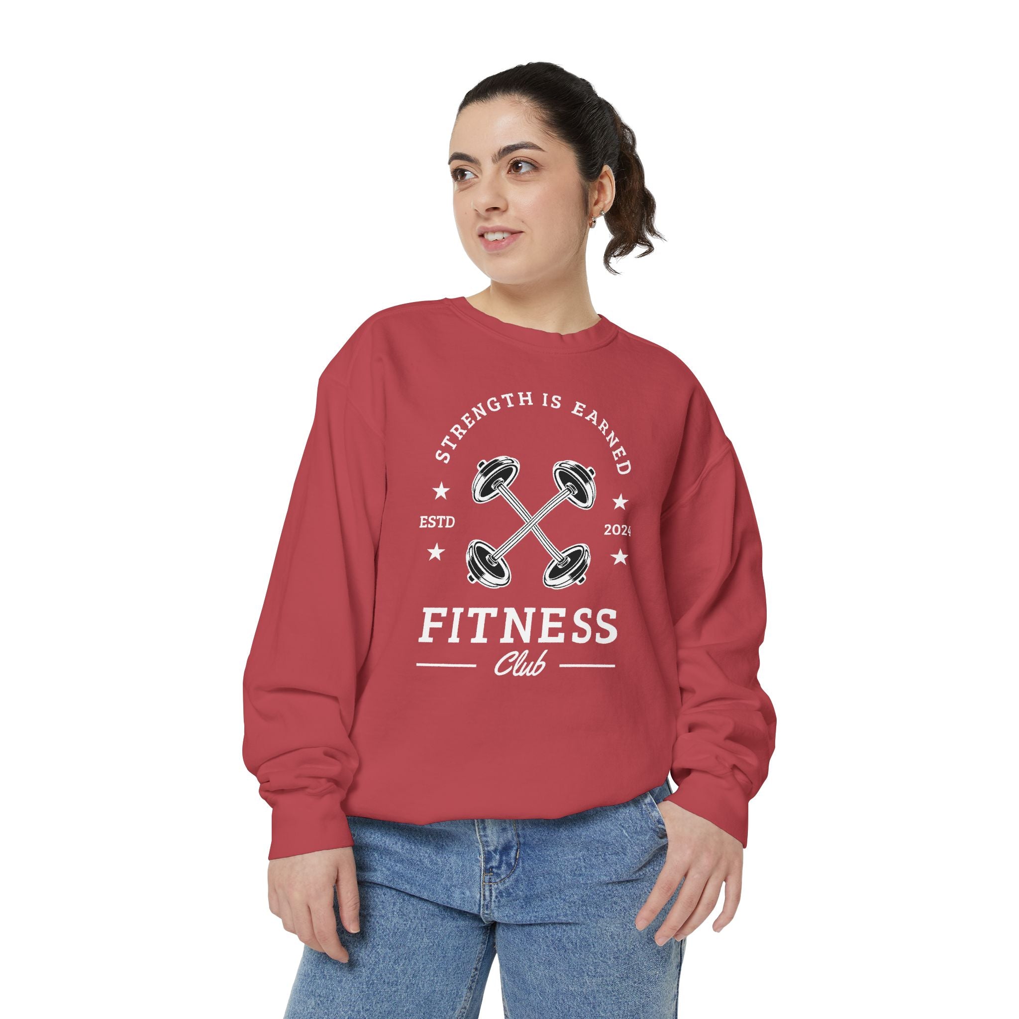 Fitness Club Sweatshirt | "Strength Is Earned" Crewneck