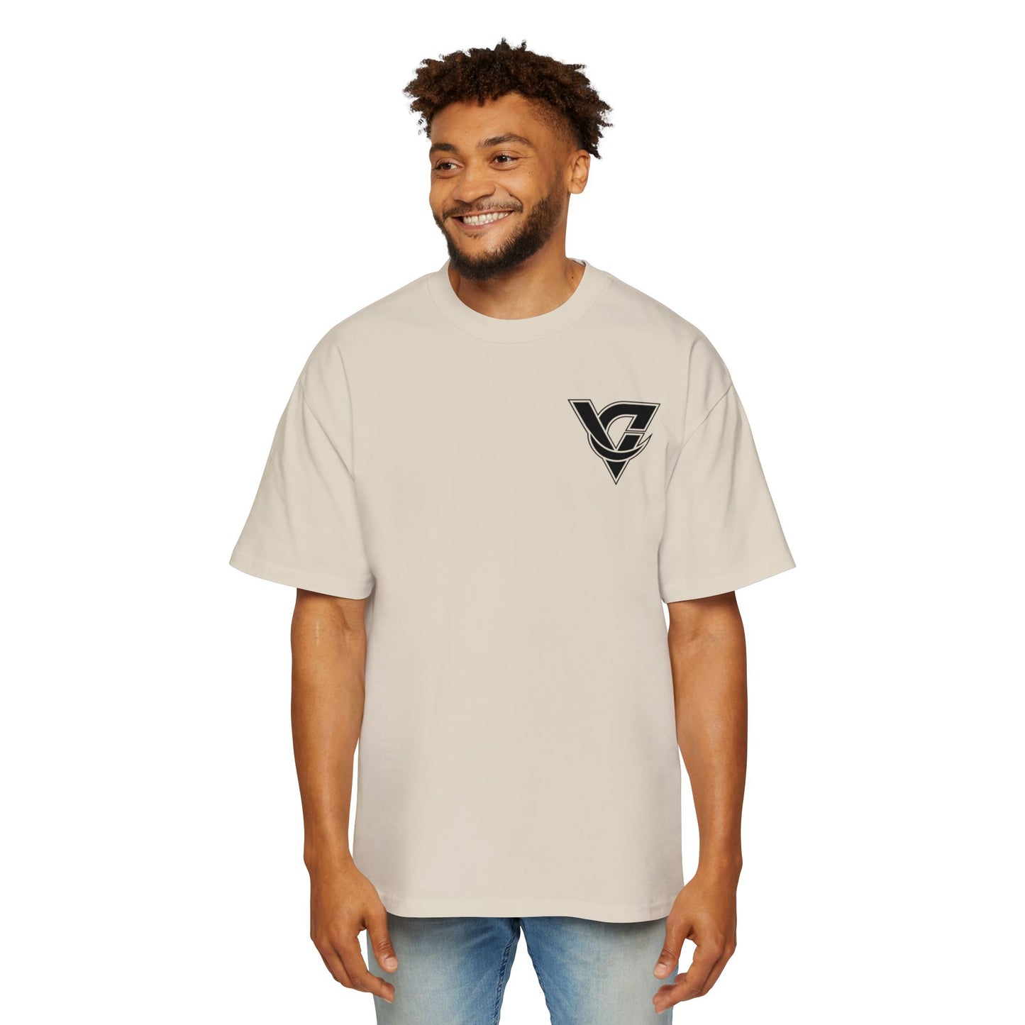 Graphic Tee — Minimal Geometric V Logo Chest Print