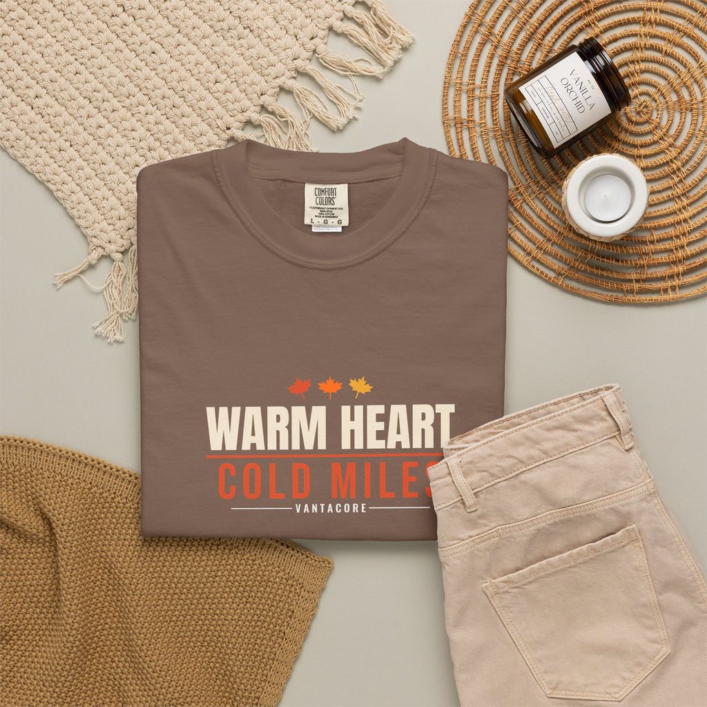 Warm Heart Cold Miles | Women's Garment-Dyed Graphic Tee