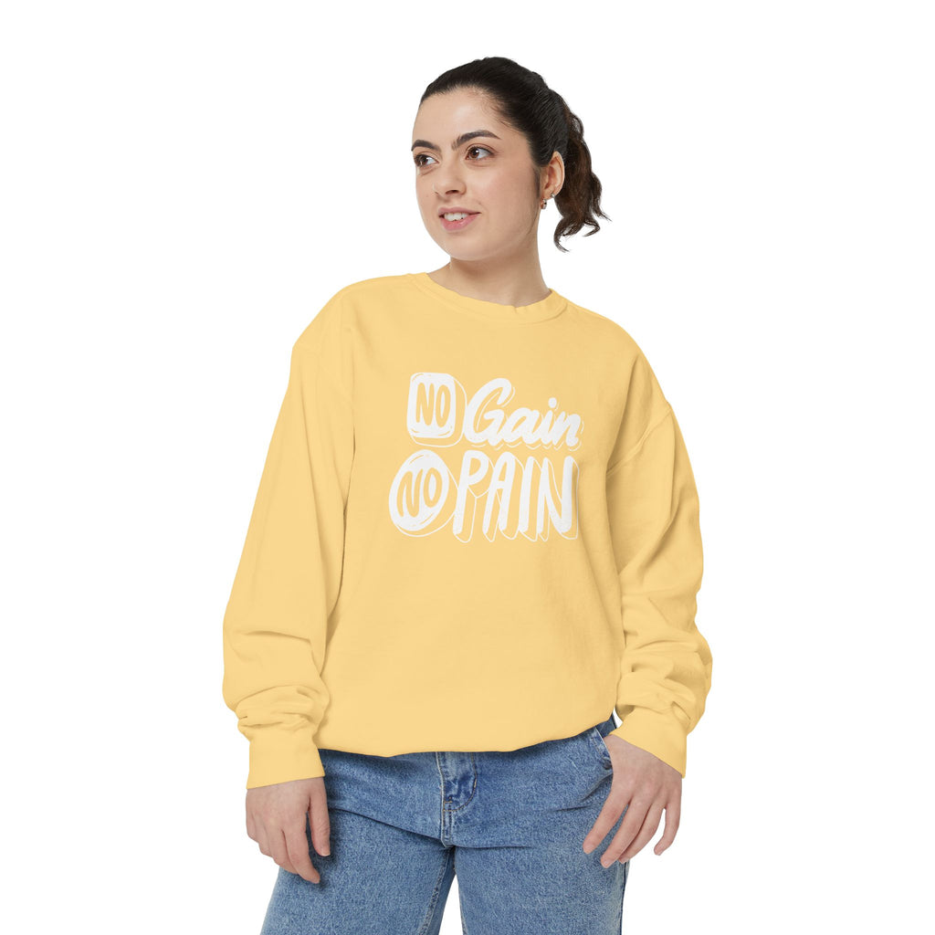 No Gain No Pain Sweatshirt | Motivational Fitness Crewneck