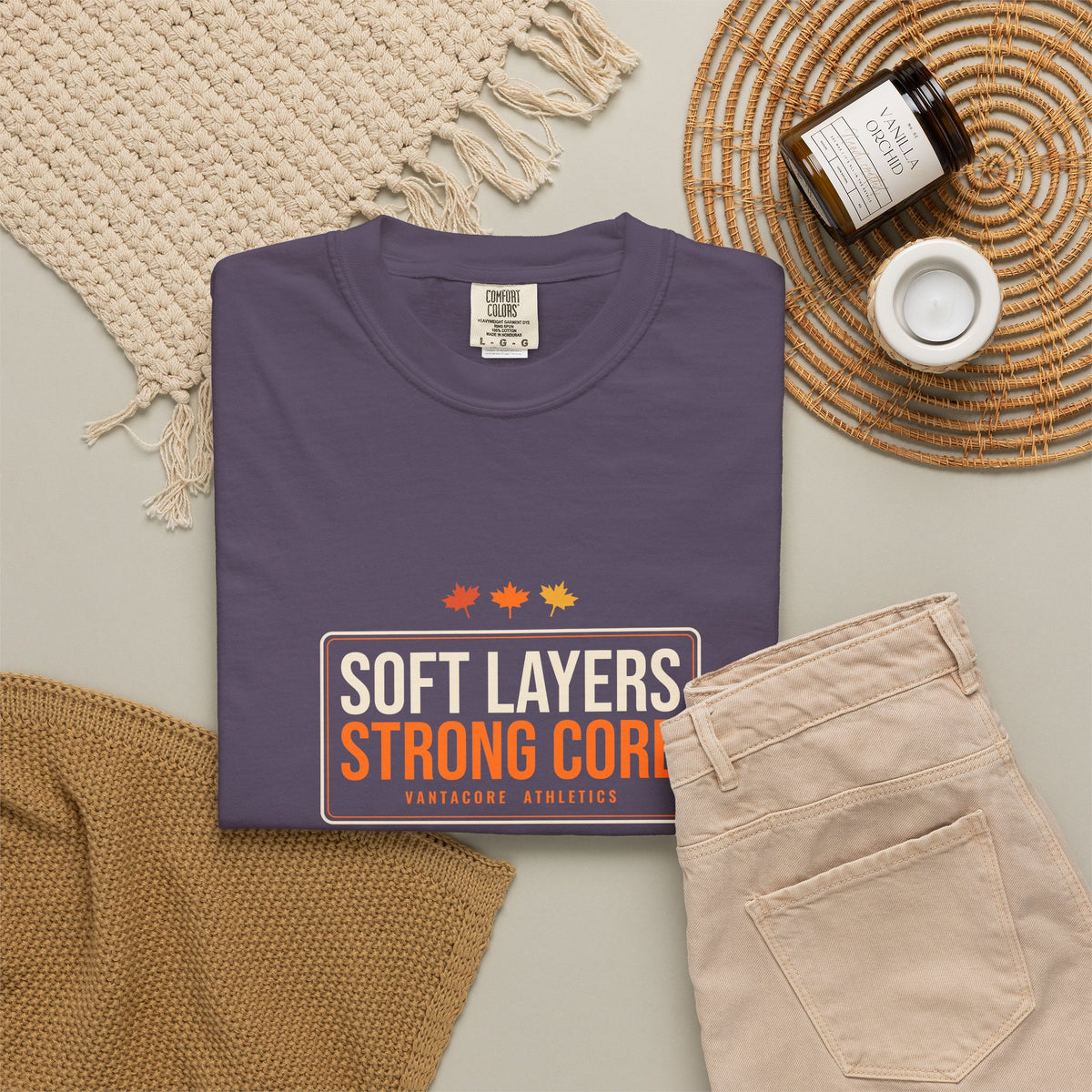 Soft Layers Strong Core | Women's Garment-Dyed Graphic Tee