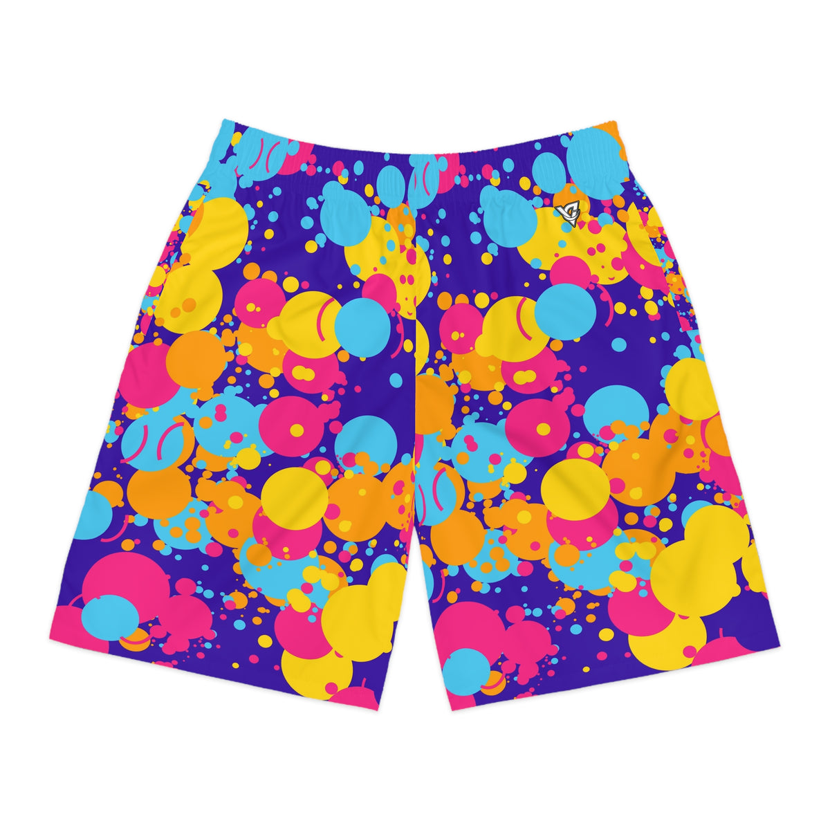 Tennis Sunrise Punch Splash Zone Men's Athletic Shorts with Pockets