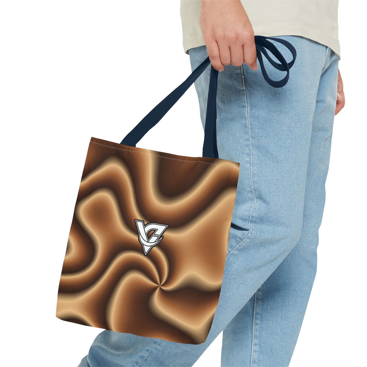 Chestnut Tie-Dye Tote Bag — All-Over Print Gym & Everyday Tote