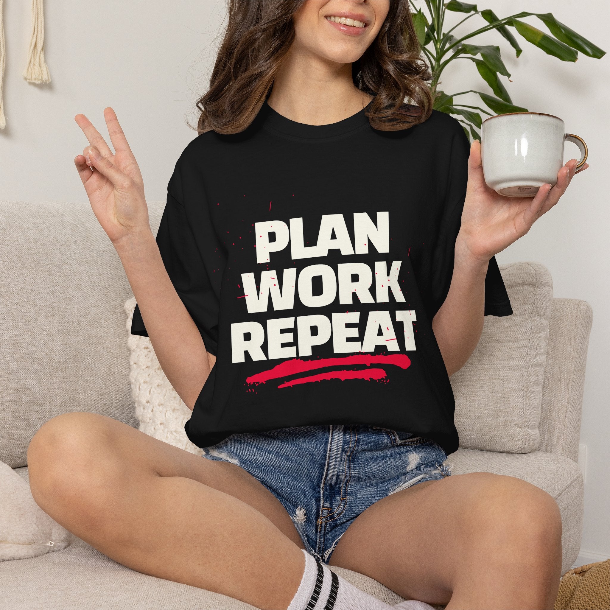 Plan Work Repeat | Graphic T-Shirt