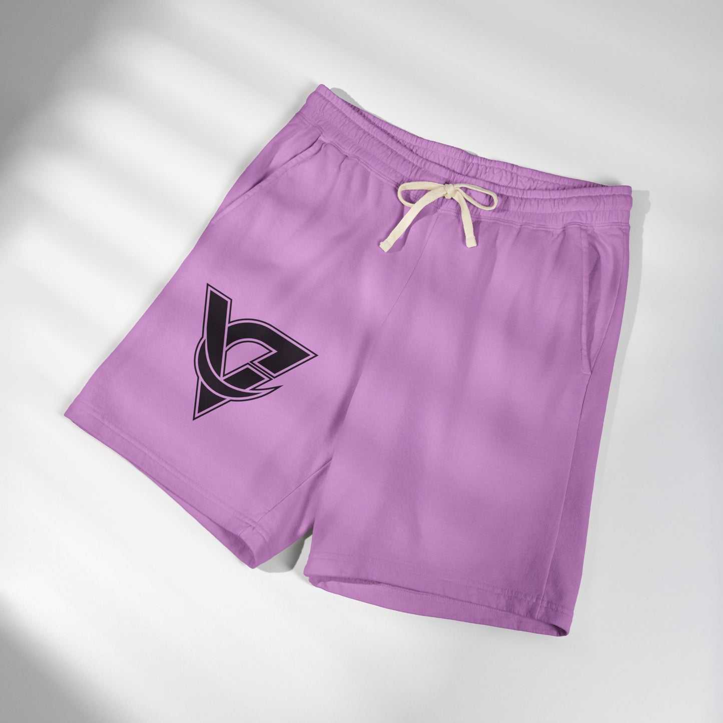 Lightweight Fleece Sweat Shorts — Retro V Logo Casual Lounge Shorts