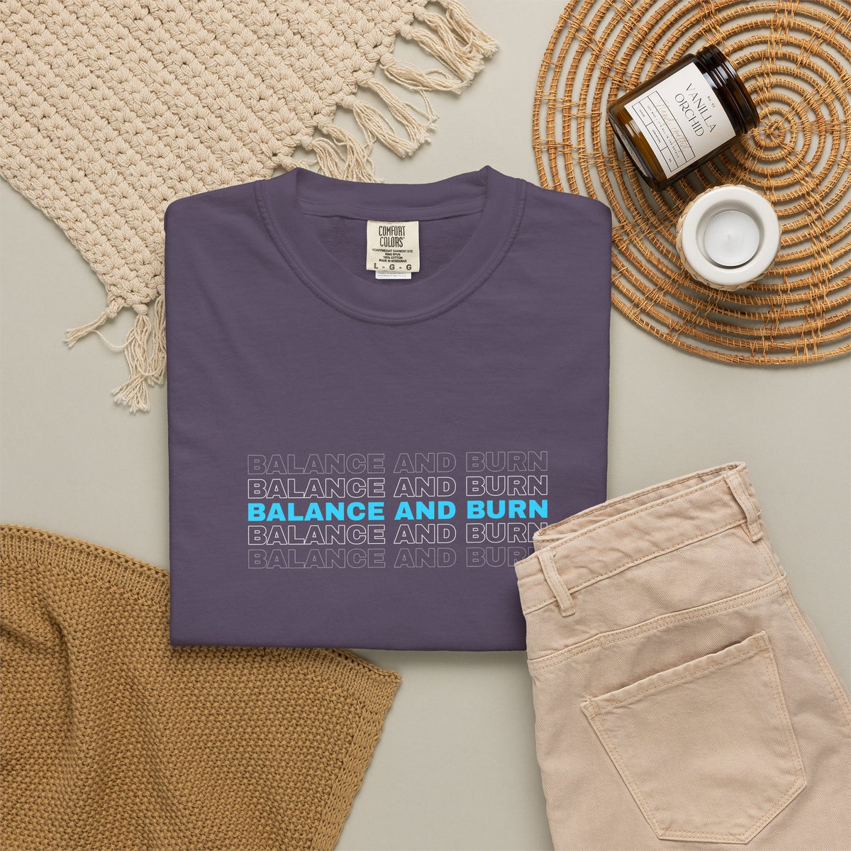 Balance And Burn | Women's Garment-Dyed Graphic Tee
