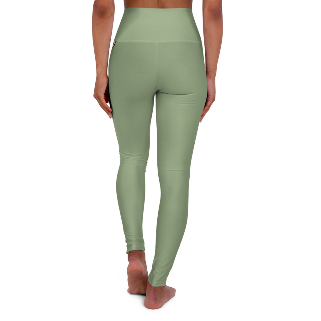 Sage Green Essential High-Waisted Yoga Leggings