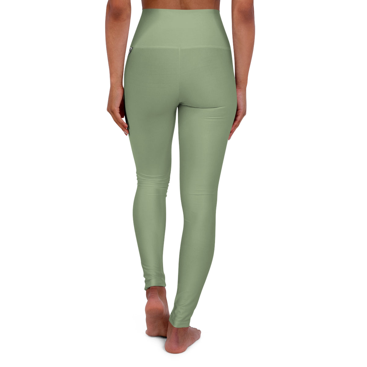 Sage Green Essential High-Waisted Yoga Leggings