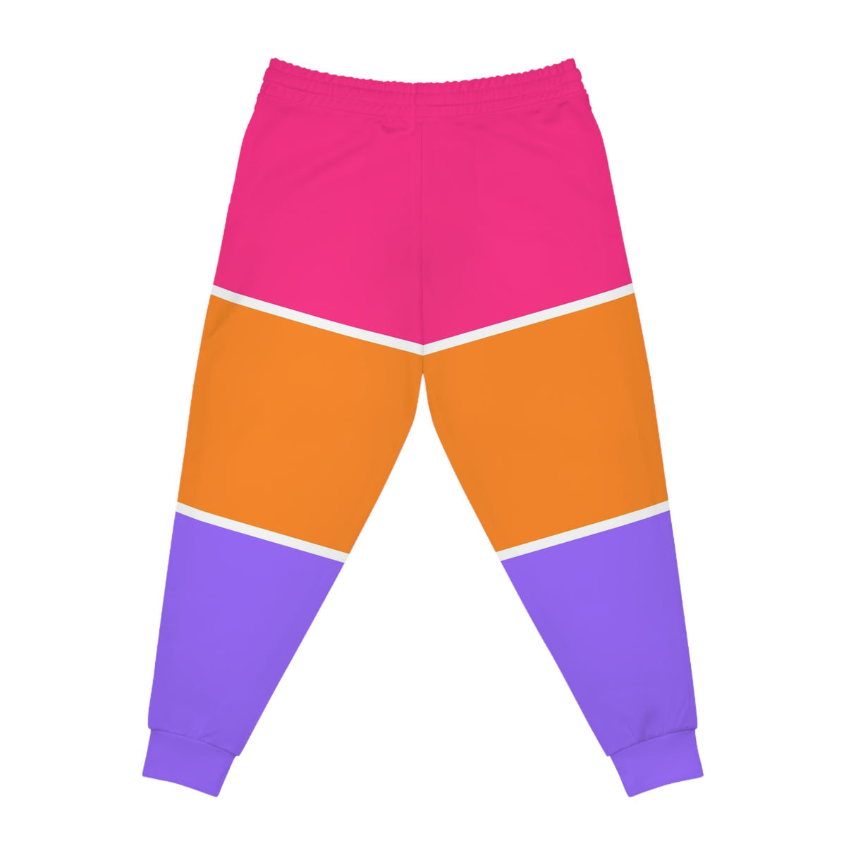Women's Color Block Pop Joggers – Colorful All-Over Print Athletic Jogger Pants
