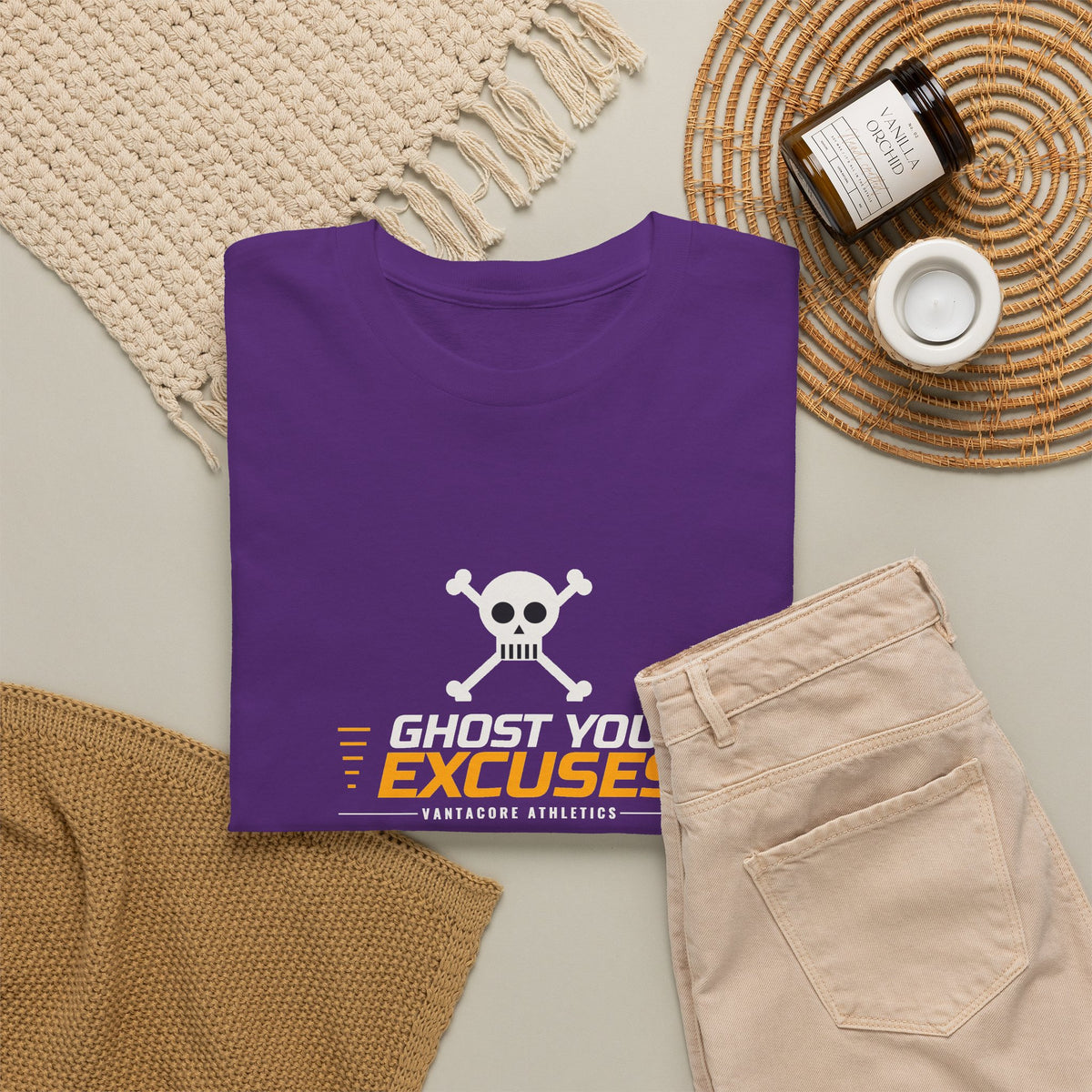 Ghost Your Excuses | Men's Halloween Graphic Gym T-Shirt