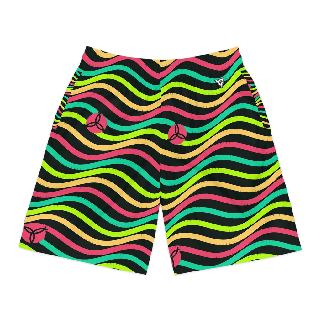 Volleyball Emerald Zest Wave Rider Men's Athletic Shorts with Pockets