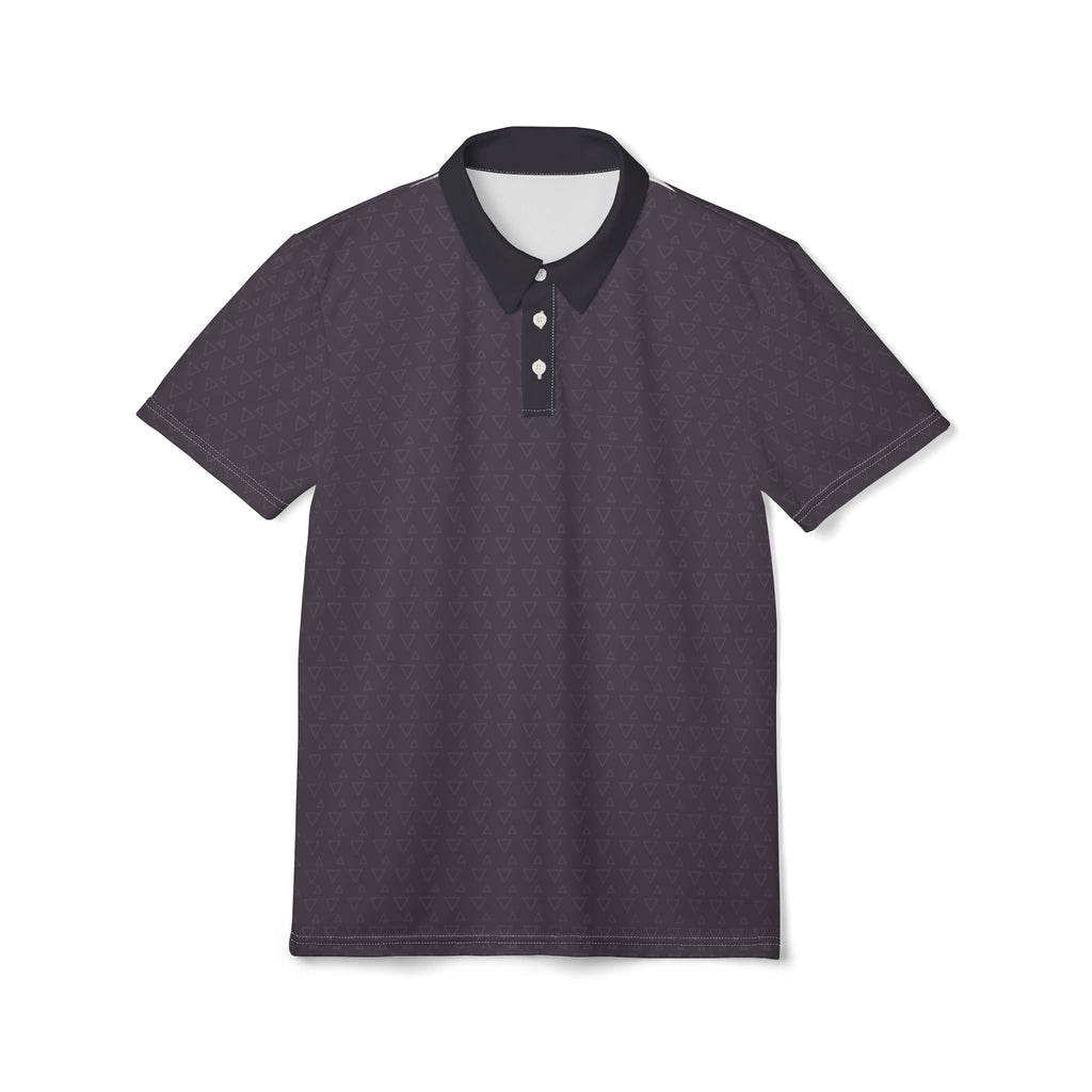 Men's Classic Polo Shirt — Subtle Geometric All-Over Print