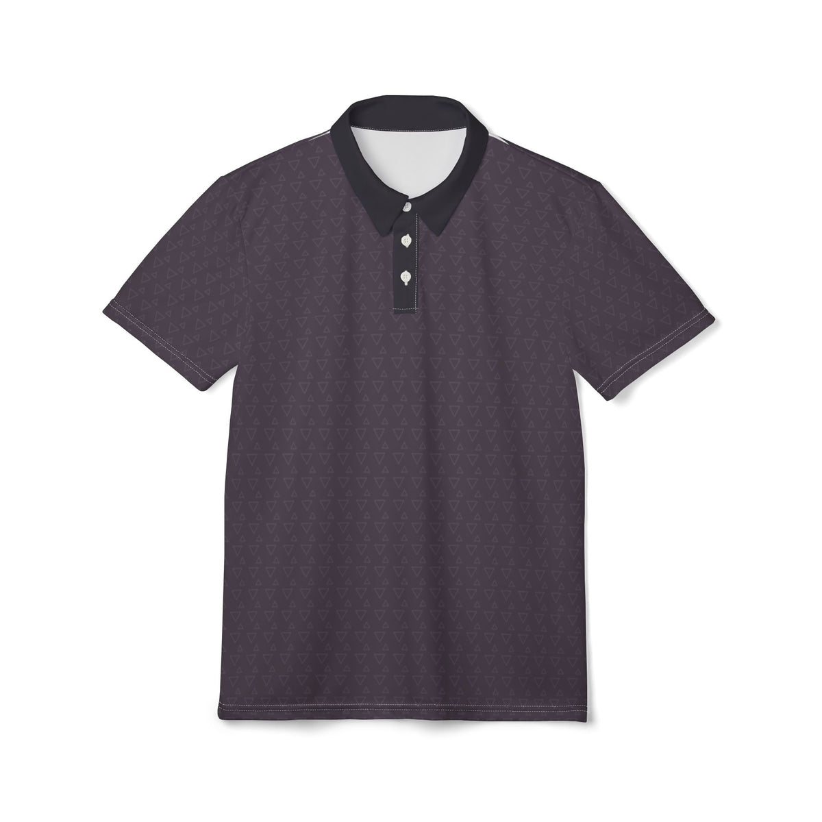 Men's Classic Polo Shirt — Subtle Geometric All-Over Print