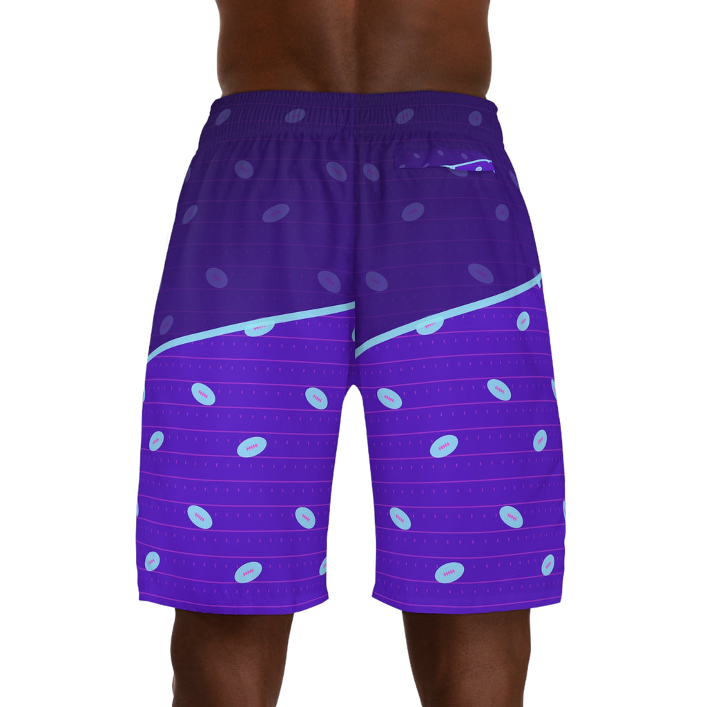 Football Ultra Violet Gridiron Men's Athletic Shorts with Pockets