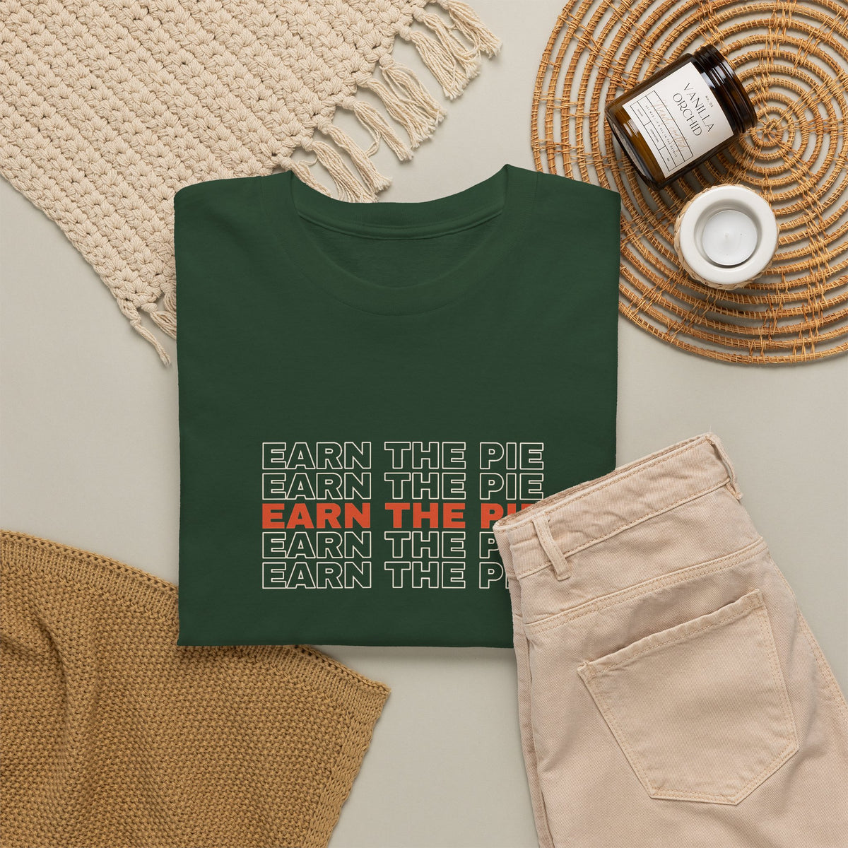 Earn The Pie | Men's Graphic Gym T-Shirt