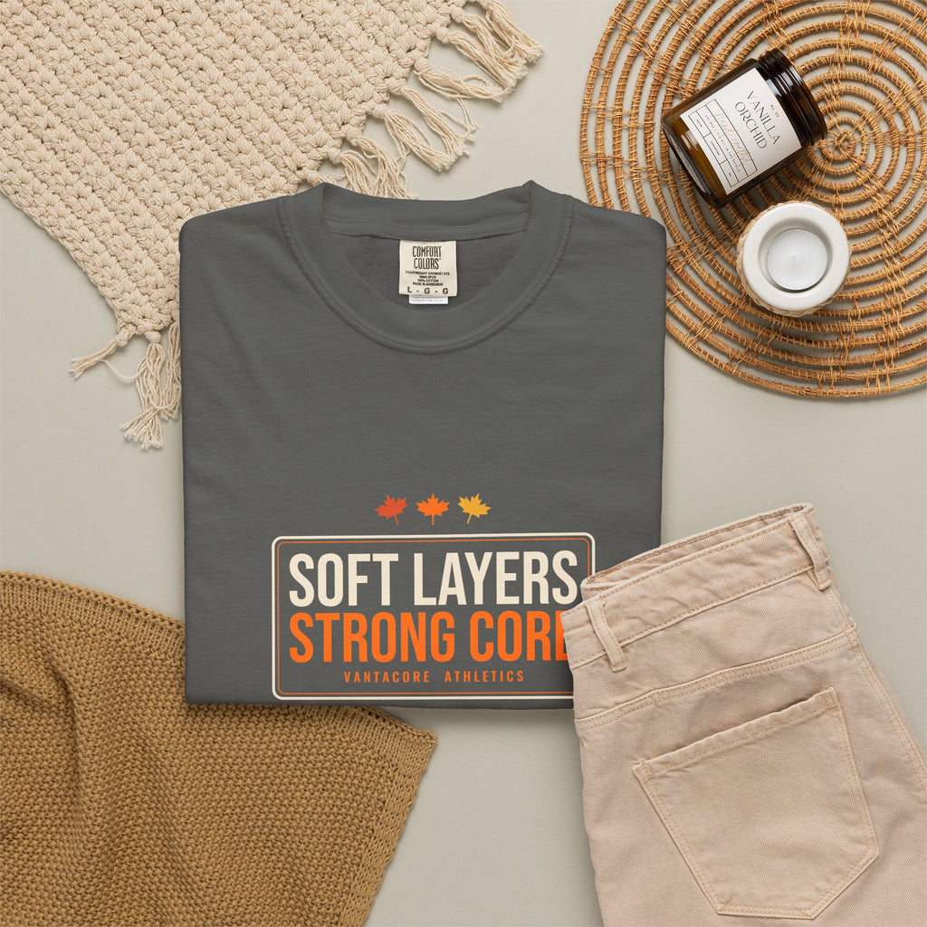 Soft Layers Strong Core | Women's Garment-Dyed Graphic Tee
