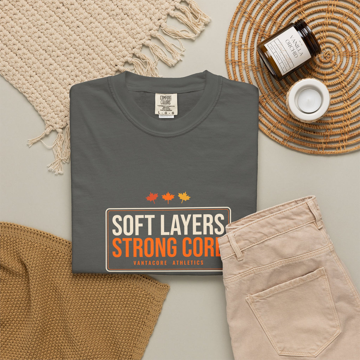 Soft Layers Strong Core | Women's Garment-Dyed Graphic Tee