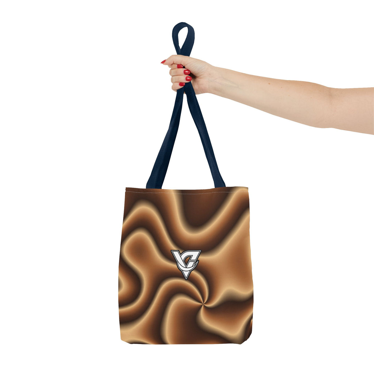 Chestnut Tie-Dye Tote Bag — All-Over Print Gym & Everyday Tote