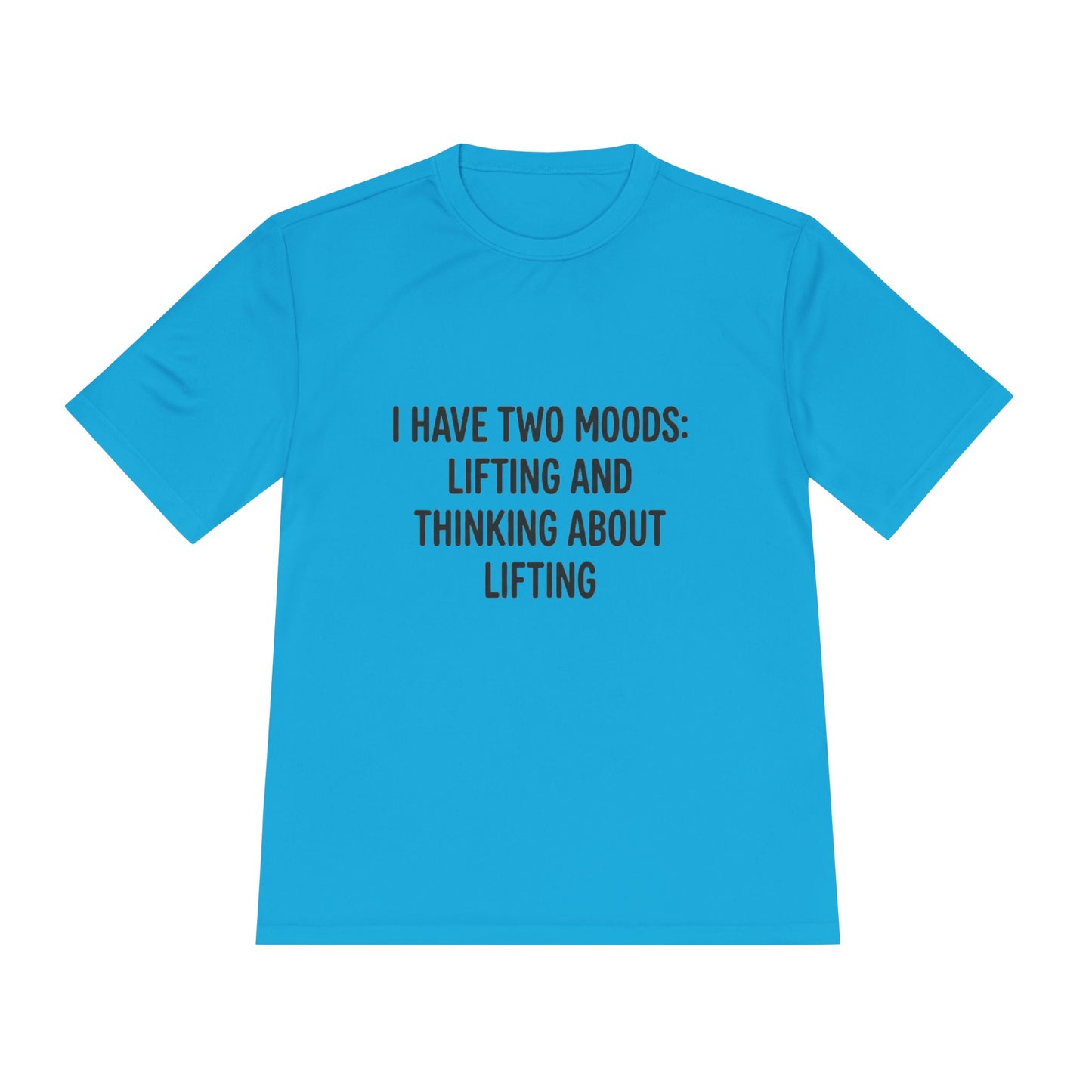 Lifting & Thinking About Lifting Tee — Workout Humor Moisture‑Wicking Shirt