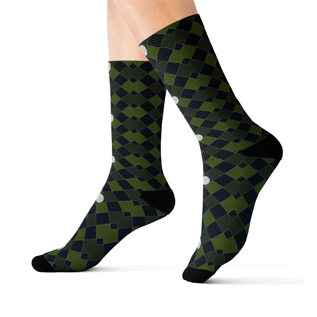 Golf Volt Night Dimple Links Athletic Crew Socks
