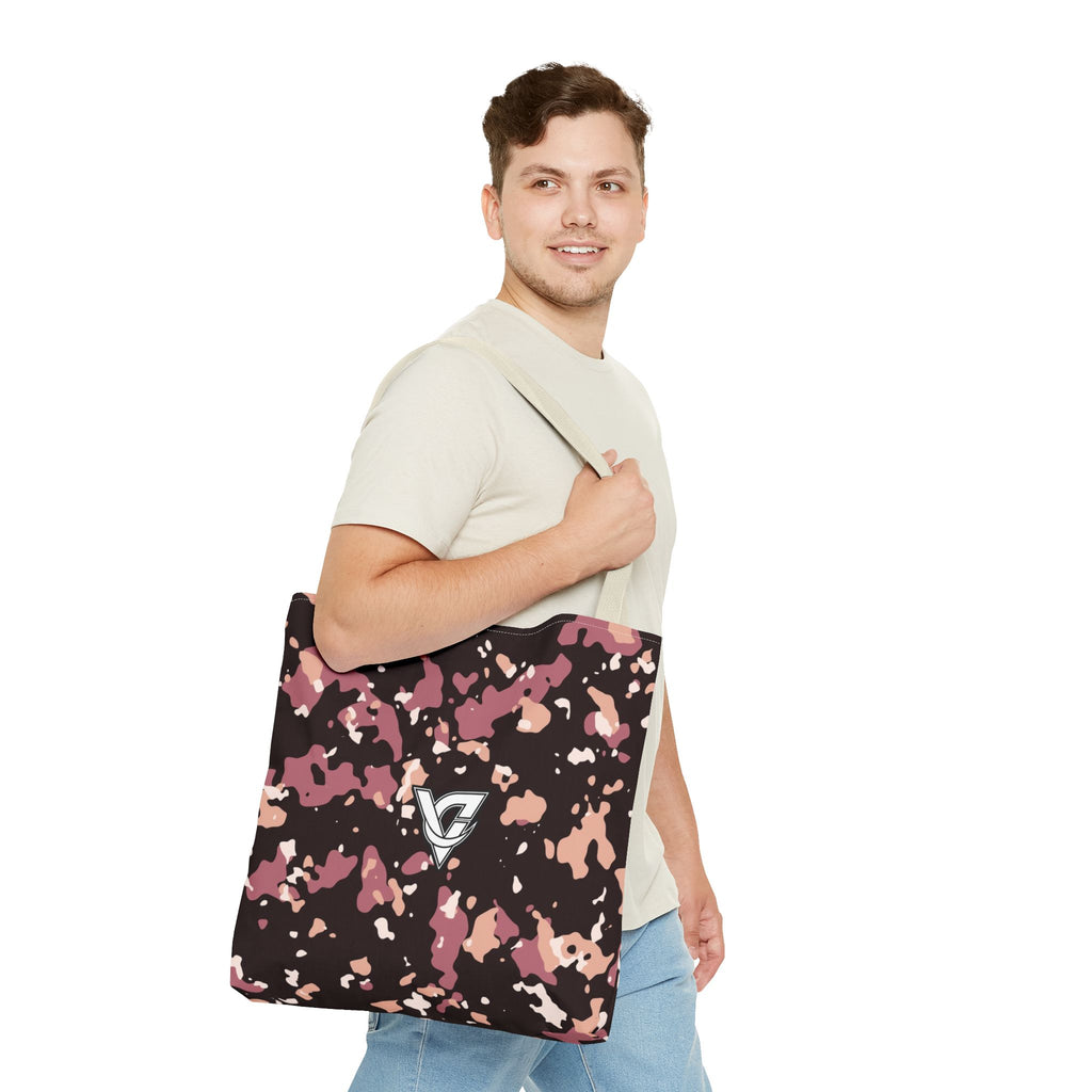 Rose Gold Splatter Tote Bag — All-Over Print Gym & Everyday Tote