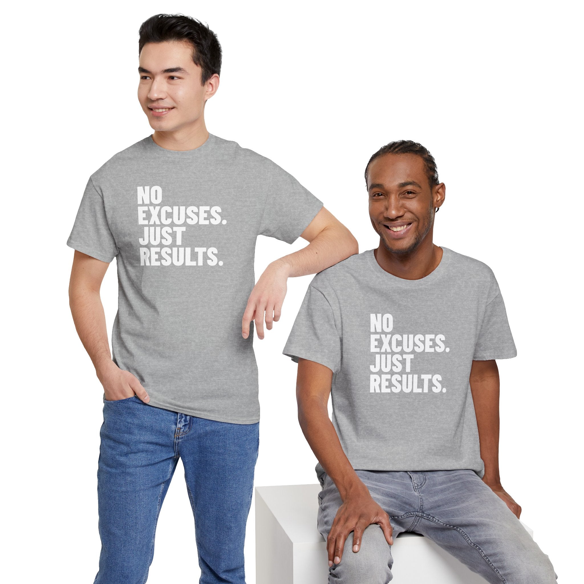 No Excuses Just Results | Motivational Fitness T-Shirt